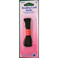 Hemline Beading Cord Elastic, Narrow, 4.5m BLACK