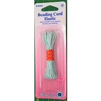 Hemline Beading Cord Elastic, Narrow, 4.5m WHITE