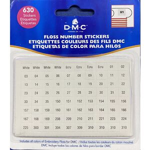 DMC Floss Number Stickers, 630 Stickers