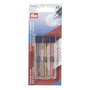 Refills For Prym Cartridge Pencil 0.9mm, Black/Yellow/Pink