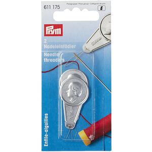 Prym Needle Threader Silver-Coloured, 2 Per Pack