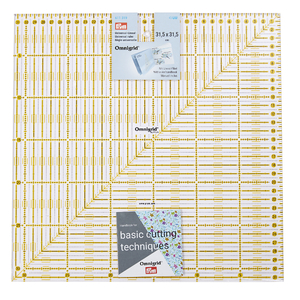 Prym Universal Square Ruler, Metric Scale, 31.5cm x 31.5cm Omnigrid