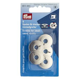 Prym Sewing Machine Bobbins, Steel, Small Rotary Gripper 21.2mm