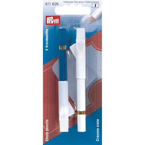 Chalk Pencils And Brush White / Blue by Prym