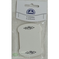 DMC Large Floss Bobbin Cards, Cardboard, Pack Of 6 Cards