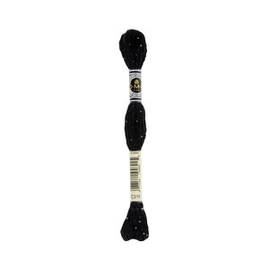 DMC Mouline Etoile Embroidery Thread 8m Skein, Twinkle Effect, Colour C310 BLACK