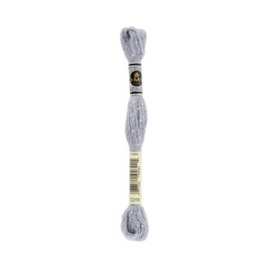 DMC Mouline Etoile, C318 LIGHT STEEL GREY Embroidery Thread 8m Skein, Twinkle Effect