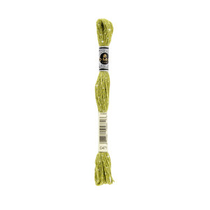 DMC Mouline Etoile, C471 LIGHT AVOCADO Embroidery Thread 8m Skein, Twinkle Effect