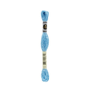DMC Mouline Etoile, C519 SKY BLUE Embroidery Thread 8m Skein, Twinkle Effect