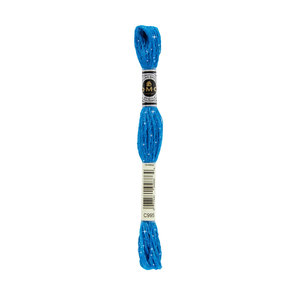 DMC Mouline Etoile, C995 ELECTRIC BLUE Embroidery Thread 8m Skein, Twinkle Effect