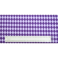 Cotton Fabric Per Metre, 110cm Wide, Diamonds MAUVE PURPLE 623.03