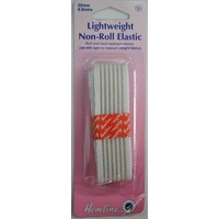 Lightweight Non-Roll Elastic, 22mm x 0.9 metre WHITE, By Hemline