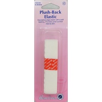 Hemline Plush Back Elastic, 19mm x 0.9m, Soft Backing for Great Comfort