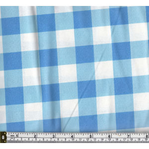 Warm Home Cotton Gingham Check Fabric, 114cm Wide per Metre, BLUE