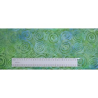 BATIK Fabric, 110cm Wide Per 1/2 Metre, #640068.1398 GREEN, 100% Cotton