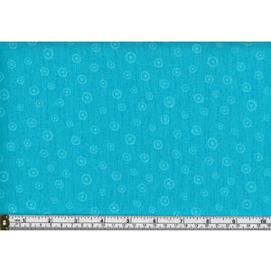 100% Cotton Fabric, 110cm Wide, Mexicana Series, AQUA BUBBLES, Per Metre