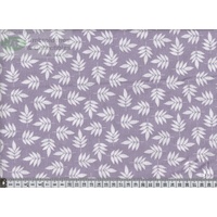 Notting Hill Print 647217-0202 Purple Leaves on Cream 145cm Wide by Gutermann