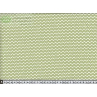 Notting Hill Print 647250-0152 Green-Cream Zig-Zag 145cm Wide by Gutermann