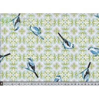 Notting Hill Print 647292-0152 Birds Green 145cm Wide by Gutermann