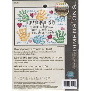 GRANDPARENTS TOUCH A HEART Counted Cross Stitch Kit 17 x 12cm #65011