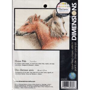 HORSE PALS Counted Cross Stitch Kit 7&quot; x 5&quot; 65030