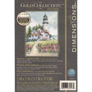 SCENIC LIGHTHOUSE Counted Cross Stitch Kit 12 x 17cm, 65057