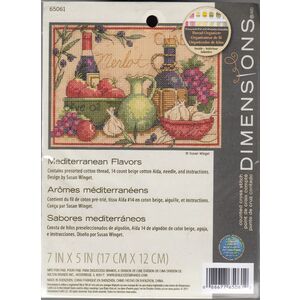 Dimensions Counted Cross Stitch Kit MEDITERRANEAN FLAVORS 7&quot; x 5&quot; (17cm x 12cm)