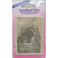 Hemline Standard Pins, 28 x 0.65mm, 600 Pins