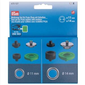Tools set for Prym eyelets with washers in 11mm and 14mm for Vario Creative Tool (390 903)