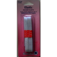 Knicker Elastic, 9.5mm x 3 metres WHITE, Decorative Edge, By Hemline