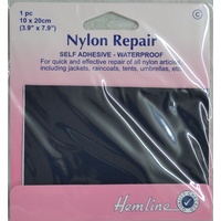 Hemline Self-Adhesive Nylon Repair Patch, 10cm x 20cm NAVY