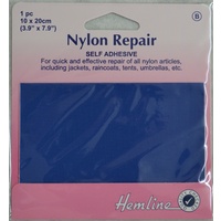 Hemline Self-Adhesive Nylon Repair Patch, 10cm x 20cm ROYAL BLUE