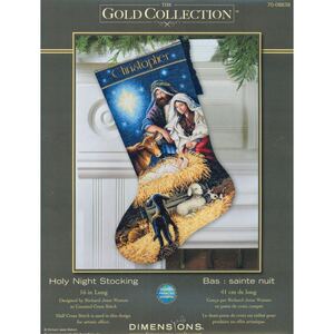 HOLY NIGHT STOCKING Counted Cross Stitch Kit 40.6cm Long, 70-08838