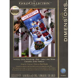 HOLIDAY GLOW STOCKING Counted Cross Stitch Kit 40.6cm Long, 70-08952