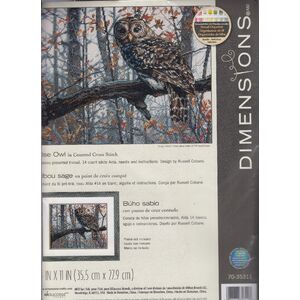 WISE OWL Counted Cross Stitch Kit 35.5cm x 27.9cm, 70-35311 by Dimensions