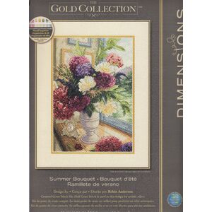 SUMMER BOUQUET Counted Cross Stitch Kit 25.4cm x 35.5cm, 70-35328