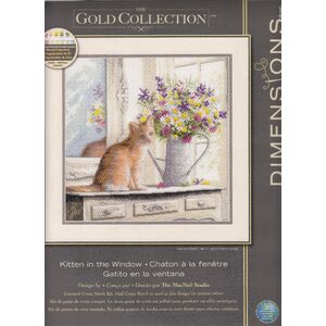KITTEN IN THE WINDOW Counted Cross Stitch Kit 30.4 x 30.4cm #70-35359 By Dimensions