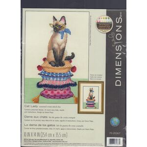 CAT LADY Counted Cross Stitch Kit #70-35367