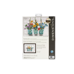 FLOWERING JARS Counted Cross Stitch Kit #70-35378 By Dimensions