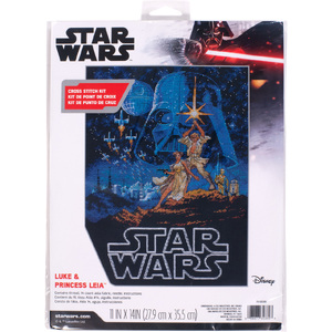 Star Wars LUKE & PRINCESS LEIA Counted Cross Stitch Kit, 70-35380 by Dimensions