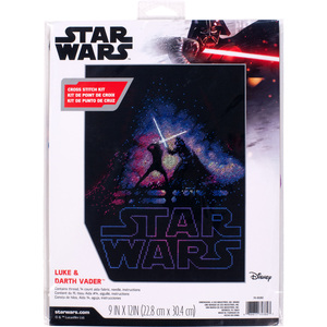 Star Wars LUKE &amp; DARTH VADER Counted Cross Stitch Kit, 70-35382 by Dimensions