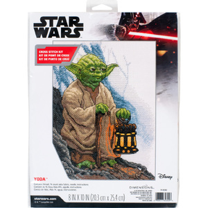 STAR WARS YODA Counted Cross Stitch Kit #70-35392 By Dimensions 20.3cm x 25.4cm (8&quot; x 10&quot;)