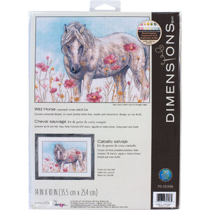 WILD HORSE Counted Cross Stitch Kit By Dimensions 35.5 x 25.4cm