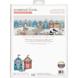 Dimensions BEACH HUTS Counted Cross Stitch Kit, 45.7cm x 17.7cm, 70-35446