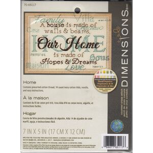 OUR HOME Counted Cross Stitch Kit, 7" x 5" (17cm x 12cm)