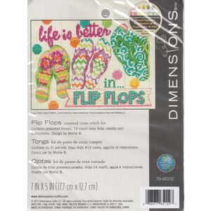 FLIP FLOPS Counted Cross Stitch Needlepoint Kit 7&quot; x 5&quot;, 70-65152