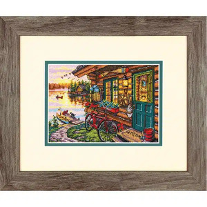 CABIN VIEW Counted Cross Stitch Kit, by Dimensions 70-65161