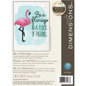 Dimensions BE A FLAMINGO Counted Cross Stitch Kit, 70-65168