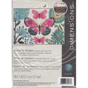 BUTTERFLY DREAM Counted Cross Stitch Kit 7" x 5", 70-65178