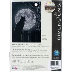 BLACK MOON CAT Counted Cross Stitch Kit 70-65212 by Dimensions